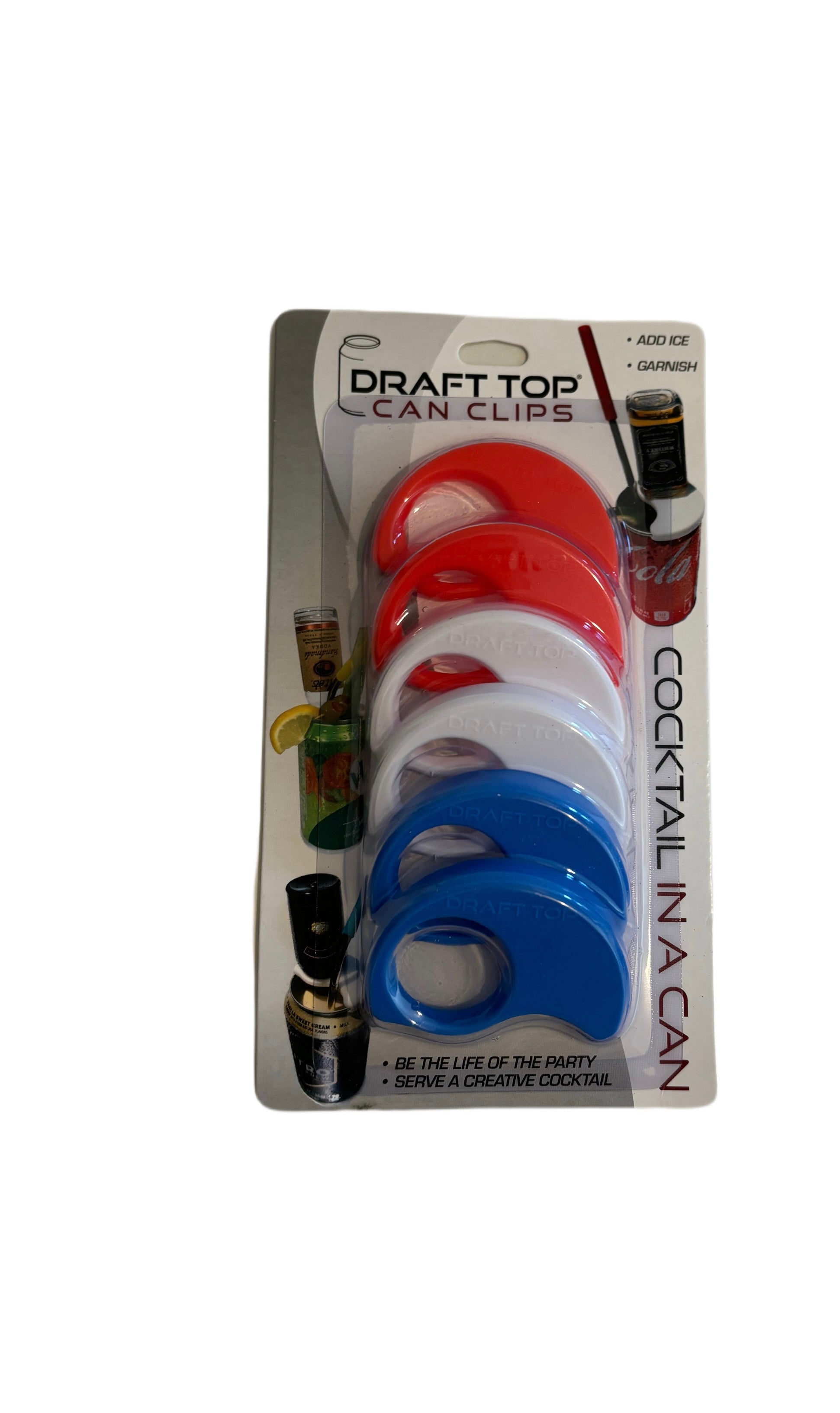 Can Clips-Can Clip-Draft Top-Red White & Blue-6 Pack-Draft Top