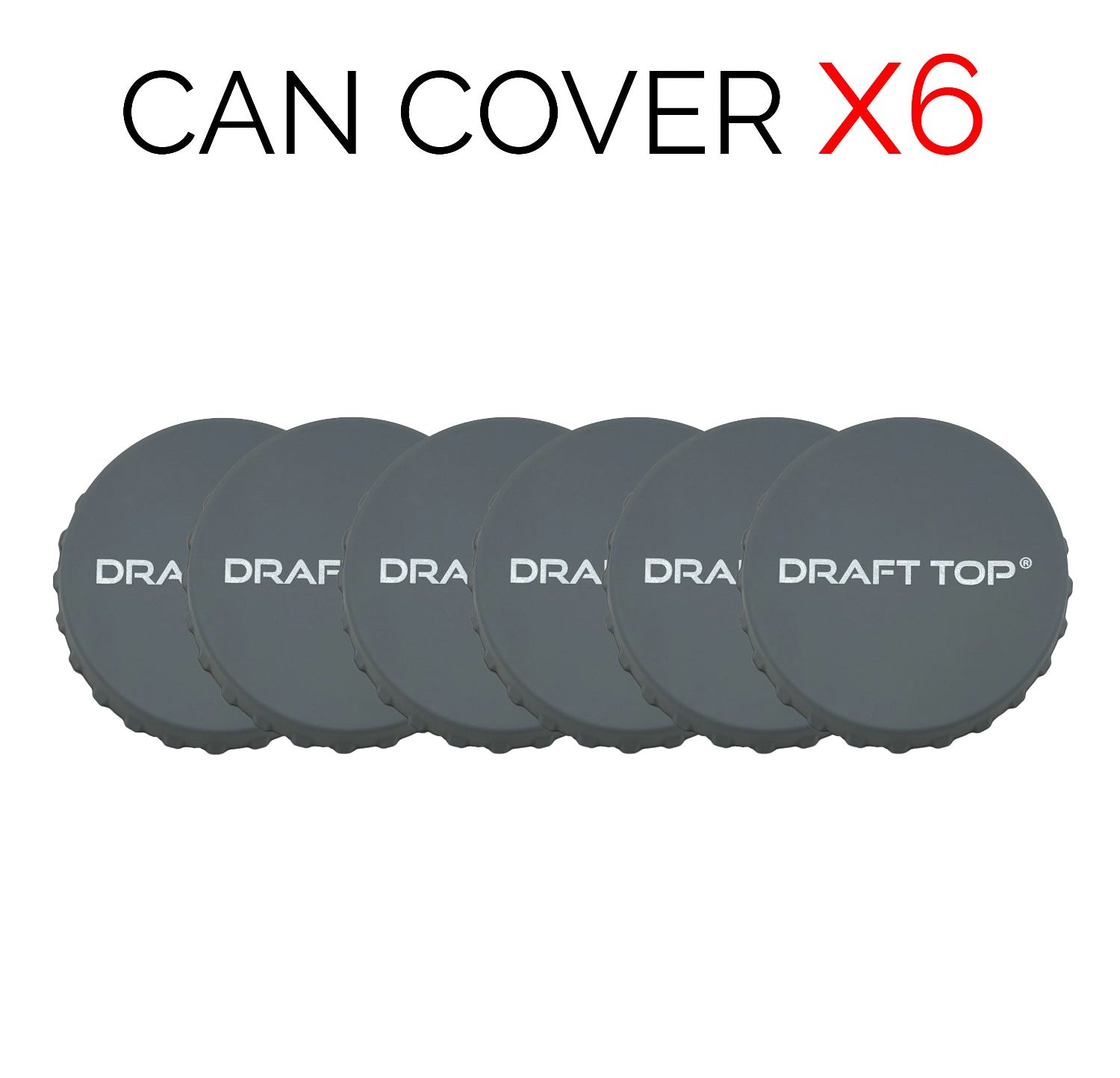 Can Covers-Can Cover-Draft Top-Grey-6 Pack-Draft Top
