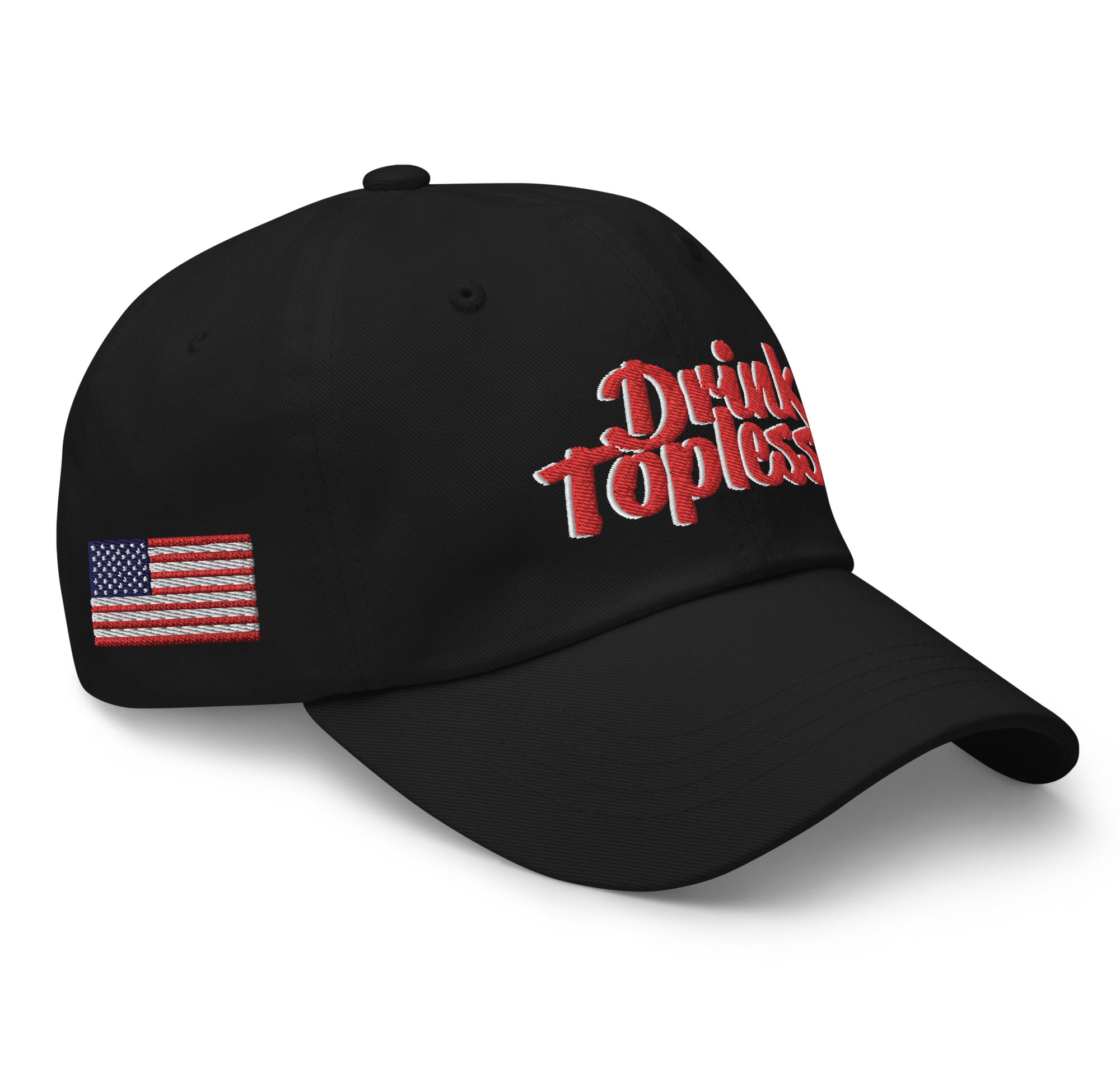 Drink Topless 'Merica - Dad Hat-Merchandise-Draft Top-Black-Draft Top