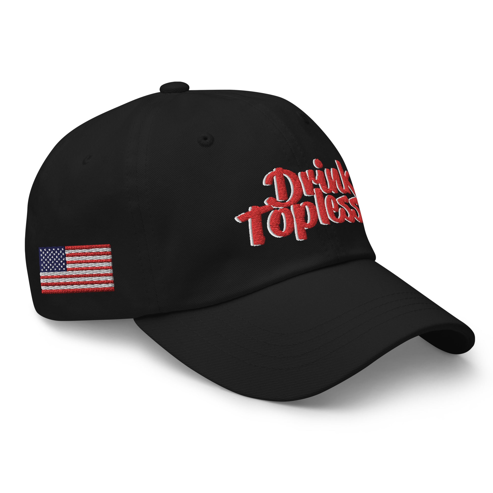 Drink Topless 'Merica - Dad Hat-Merchandise-Draft Top-Black-Draft Top