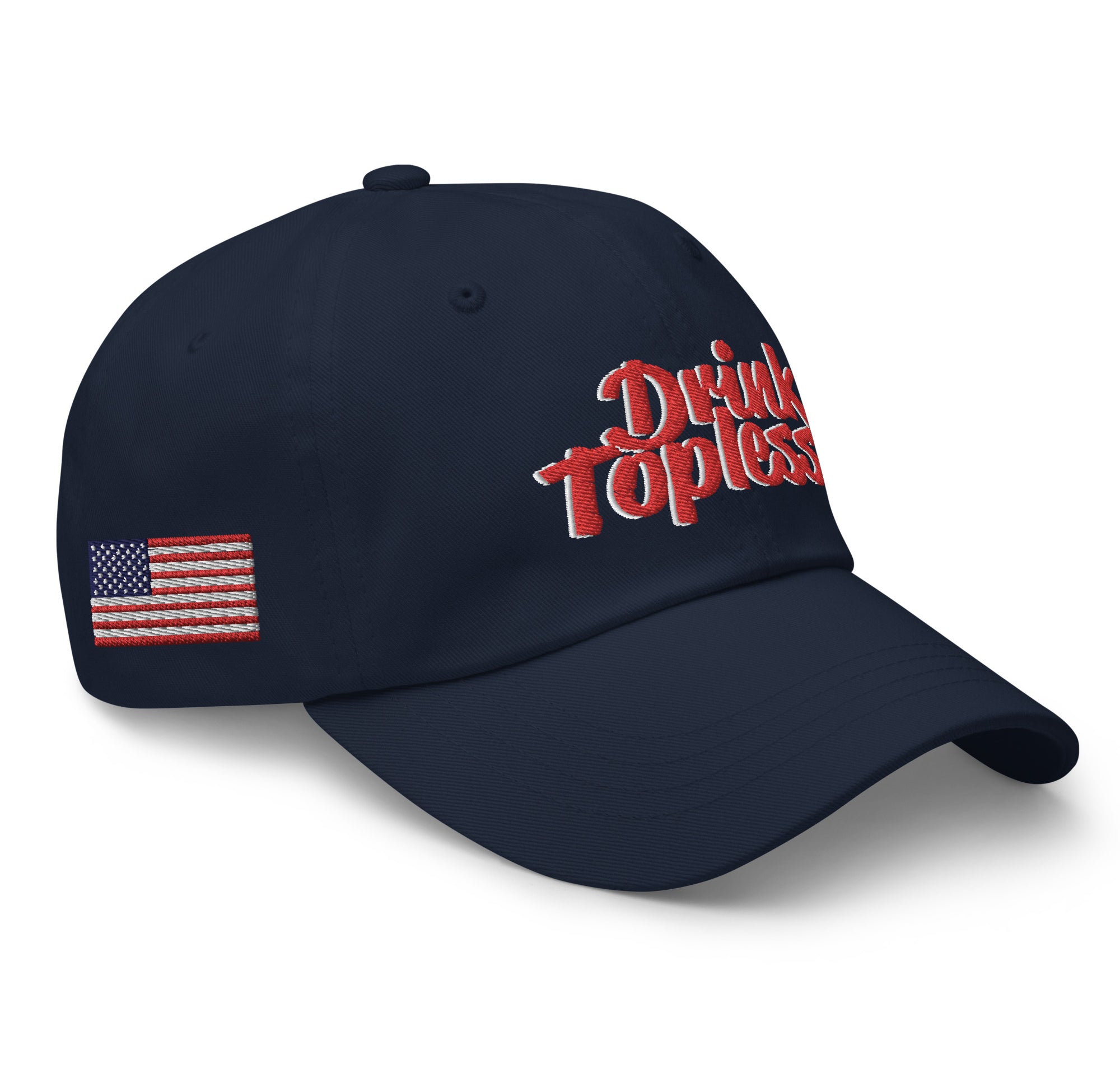 Drink Topless 'Merica - Dad Hat-Merchandise-Draft Top-Black-Draft Top