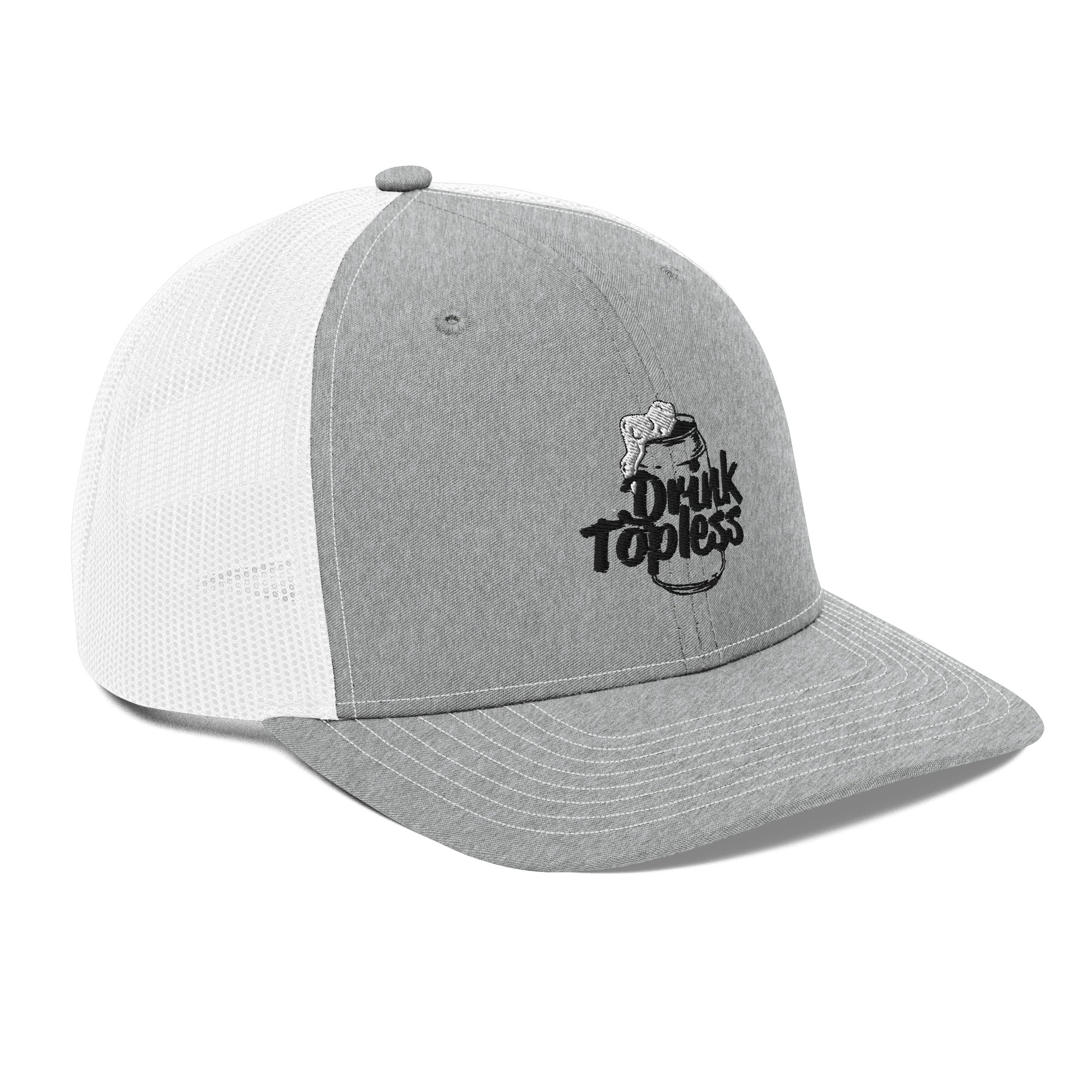 Drink Topless - Trucker Hat-Merchandise-Draft Top-Heather Grey/White-Draft Top