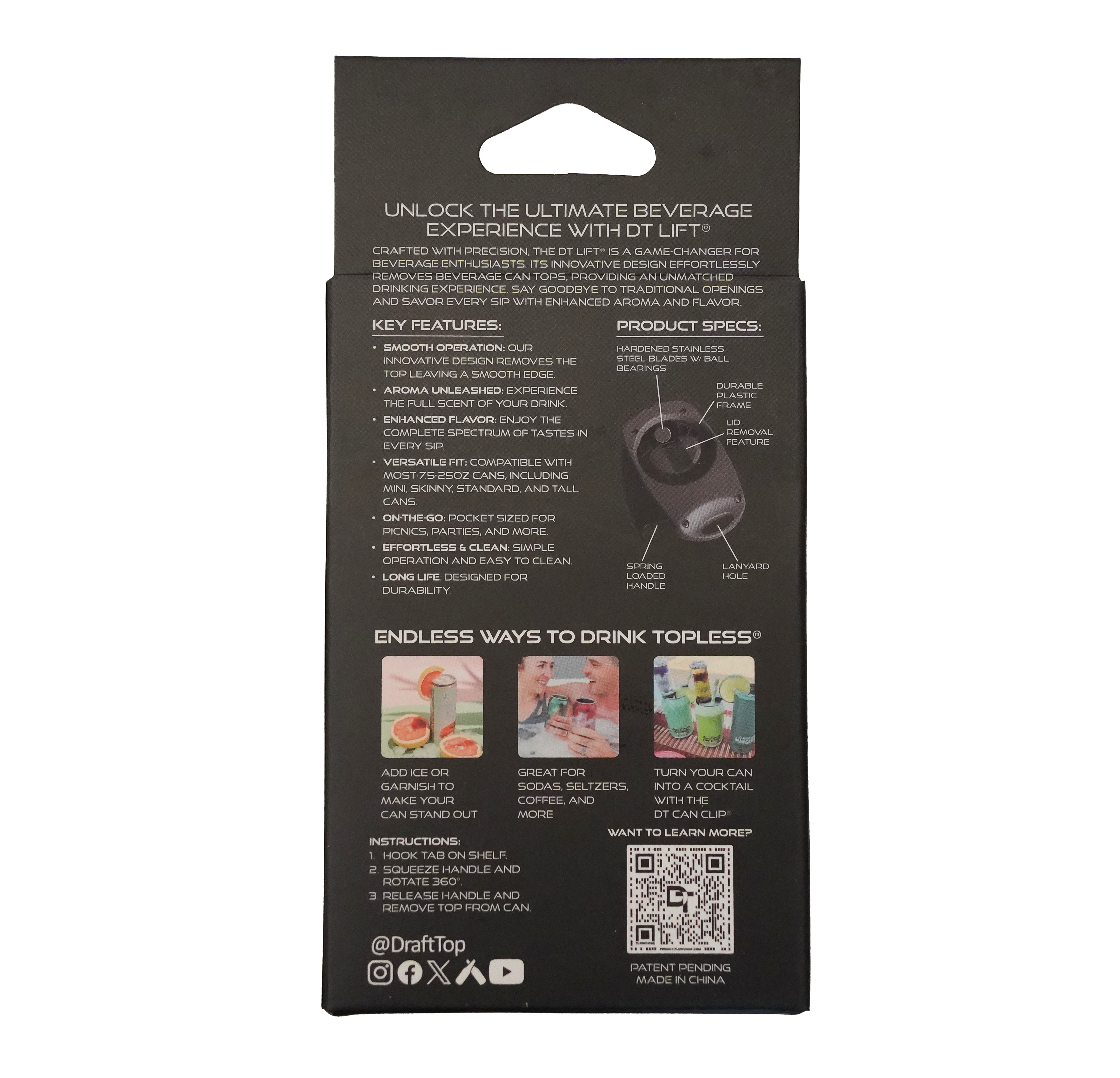 Shelf Display - Draft Top LIFT Universal Grey & Black (12 Units)-Wholesale-Draft Top-Draft Top