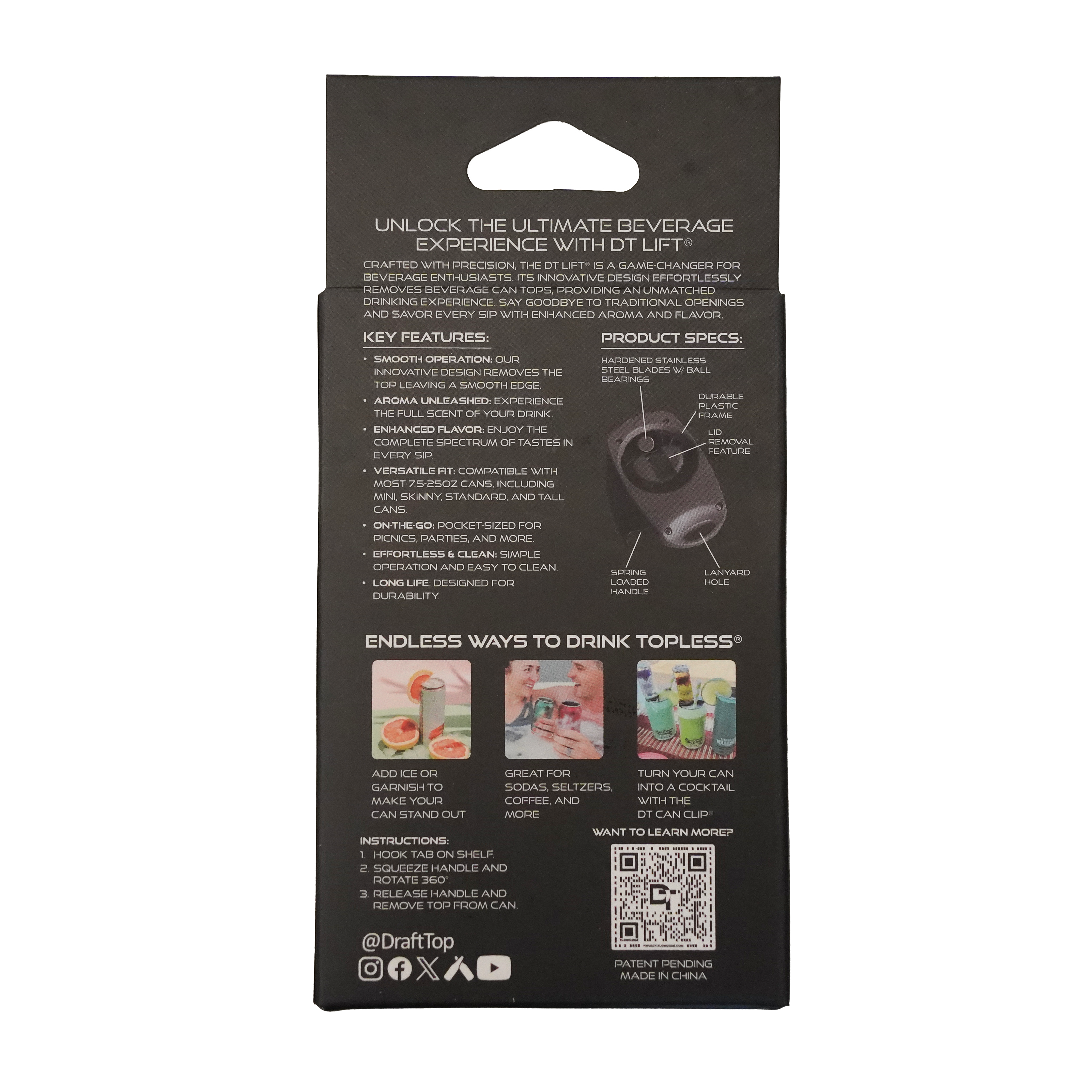 Shelf Display - Draft Top LIFT Universal Grey & Black (12 Units)-Wholesale-Draft Top-Draft Top